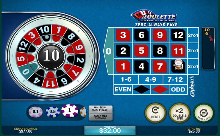 Una puntata vincente sulla Mini Roulette di Playtech.