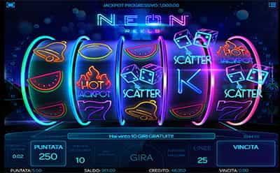 Neon Reels giro bonus