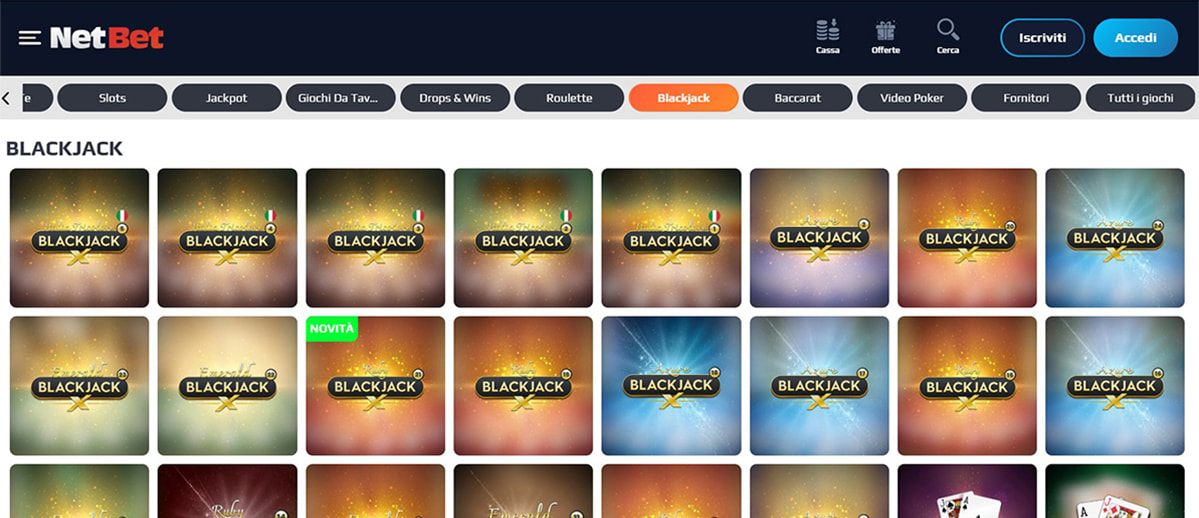 Una panoramica dei giochi di blackjack di NetBet