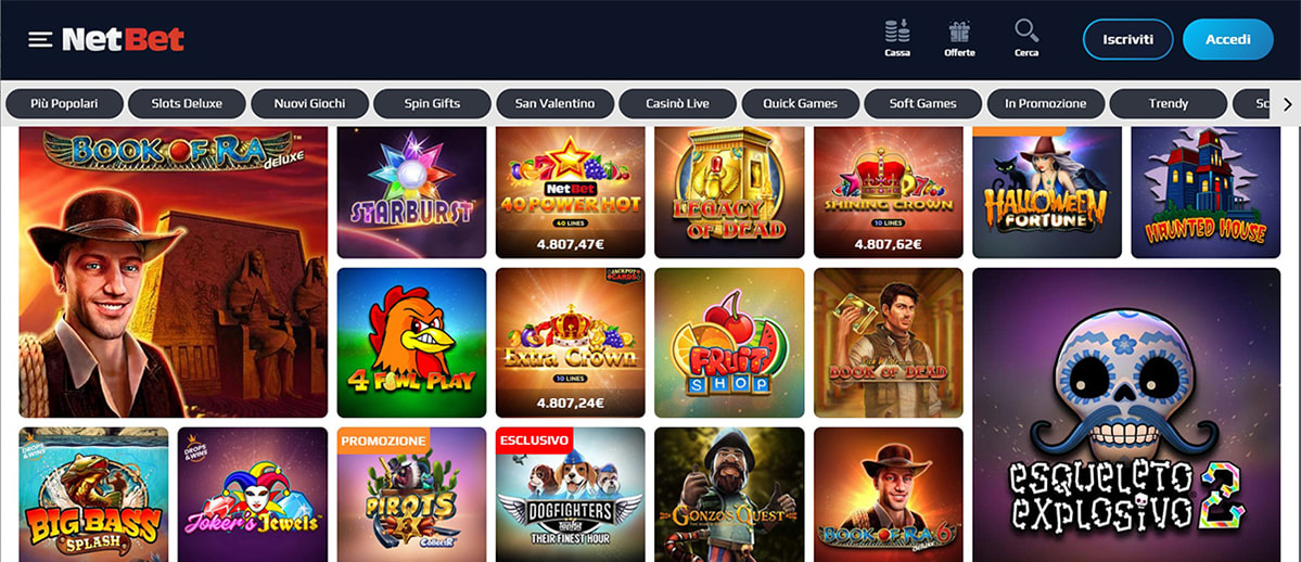 Una panoramica delle slot di NetBet