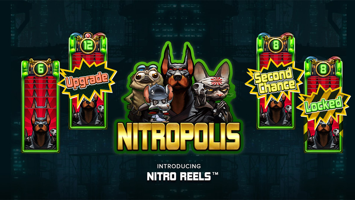 La schermata principale della slot Nitropolis
