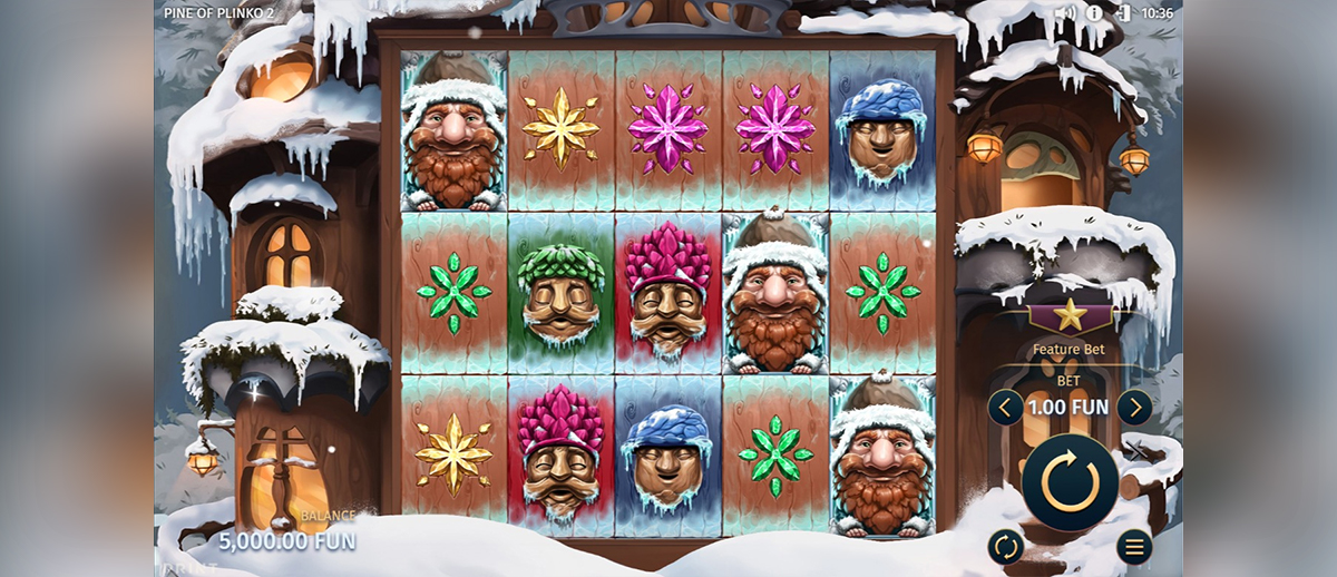 Schermata di gioco di Pine of Plinko 2 di Print Studios