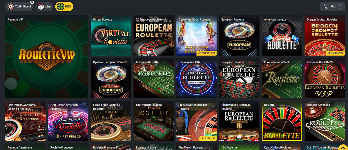 Una panoramica dei giochi di roulette di Planetwin365
