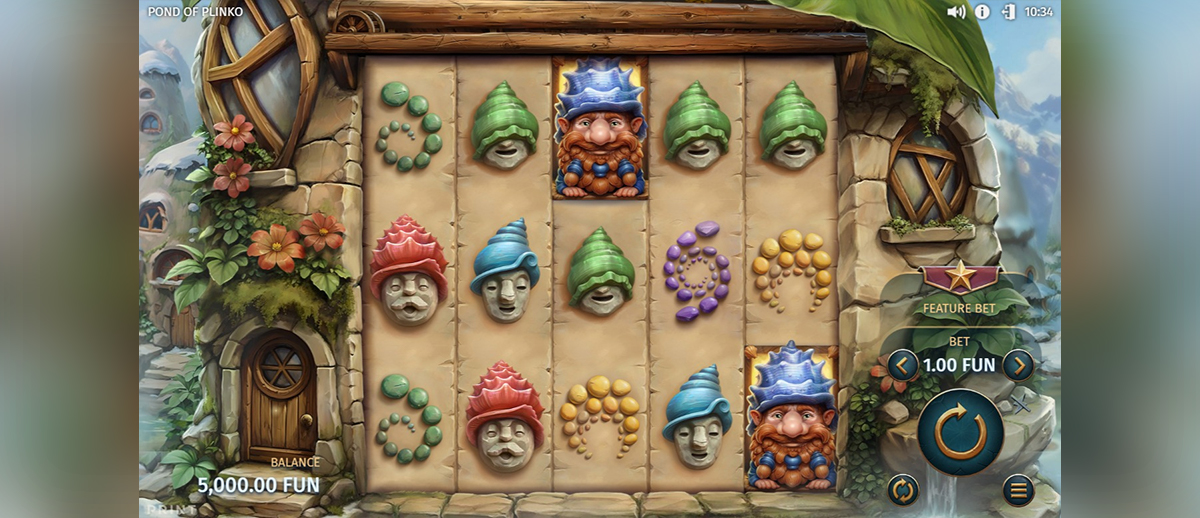 Schermata di gioco di Pond of Plinko di Print Studios