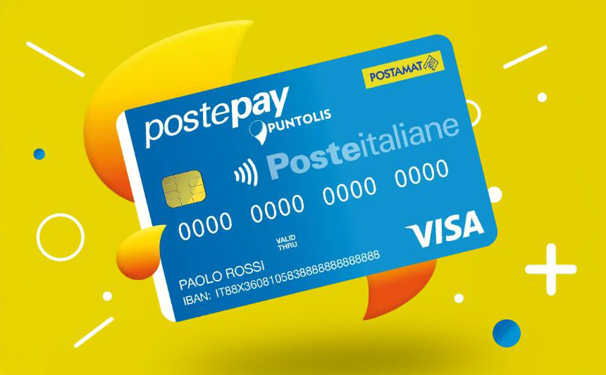 La carta Postepay PuntoLis di Poste Italiane.