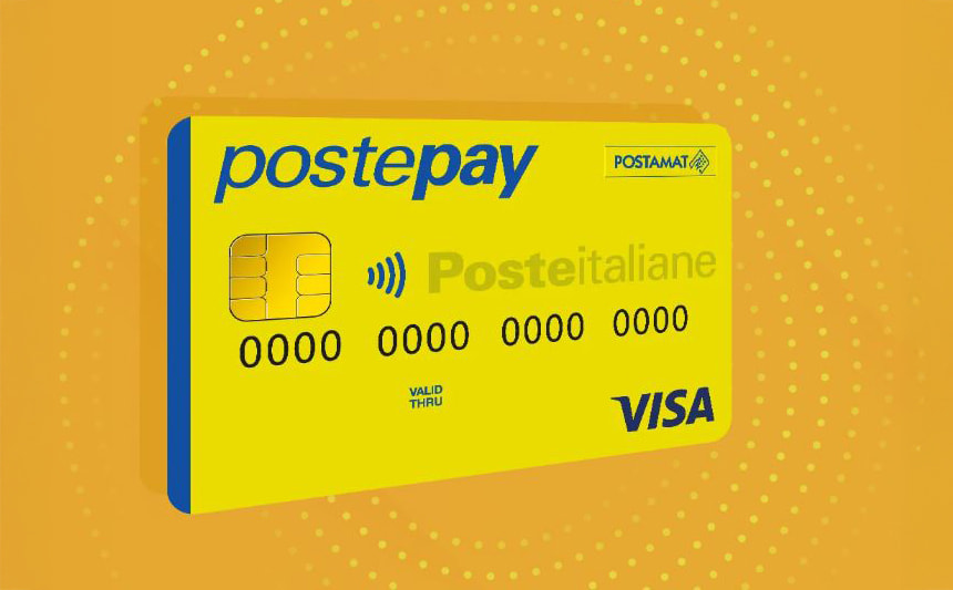 La classica carta gialla Postepay Standard.