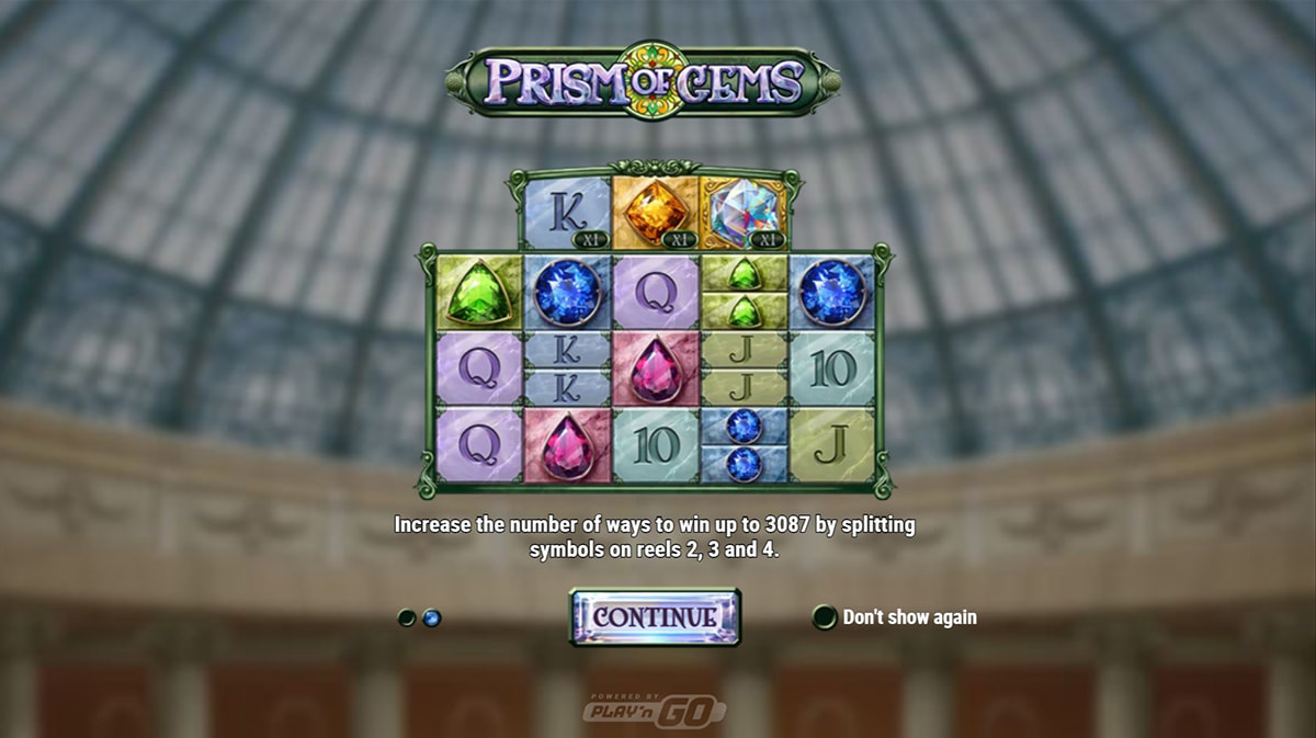 La schermata principale della slot Prism of Gems