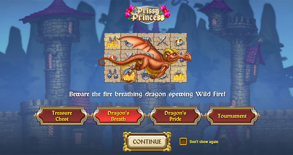 La schermata principale della slot Prissy Princess