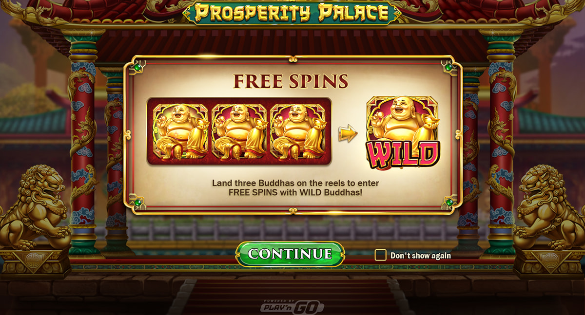 La schermata principale della slot Prosperity Palace