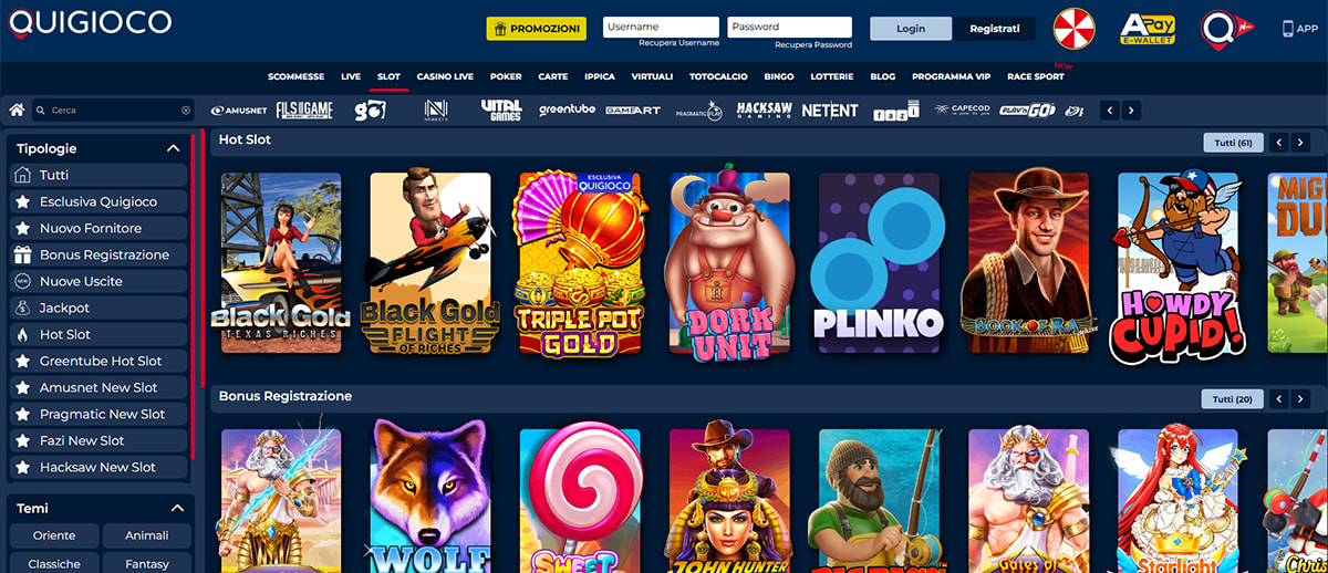 Una panoramica delle slot di Quigioco