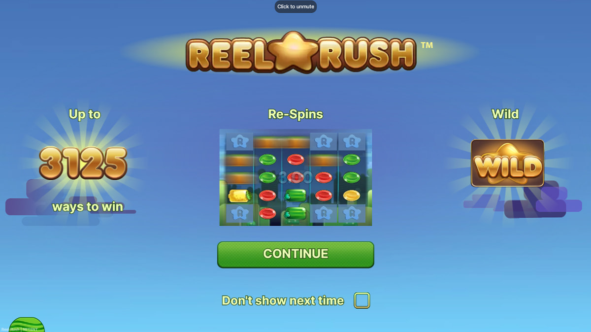La schermata principale della slot Reel Rush