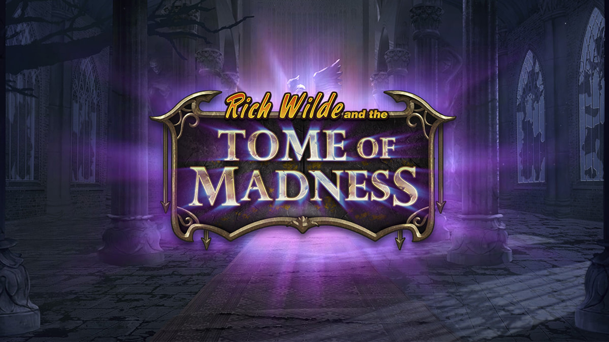 La schermata principale della slot Rich Wilde and the Tome of Madness