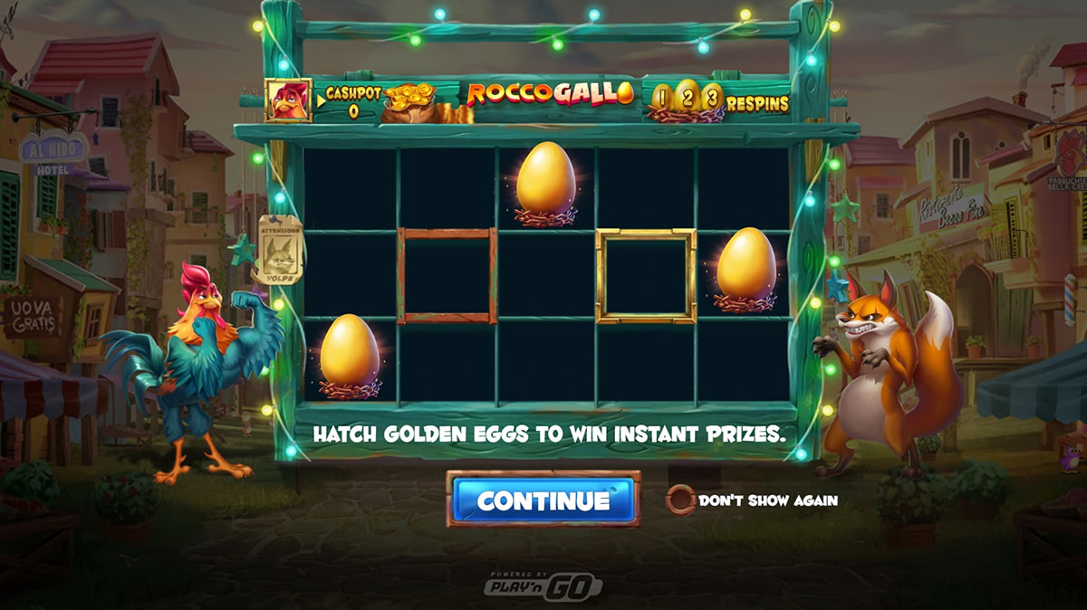 La schermata principale della slot Rocco Gallo