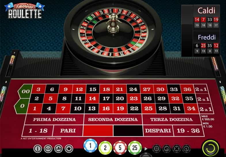 Interfaccia della Video Roulette di Playtech in modalità demo.