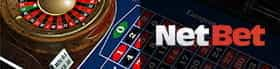 Il tavolo della Roulette Europea di NetBet casinò e il logo aziendale.