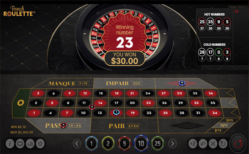 Un puntata vincente sulla Roulette Francese di NetEnt.