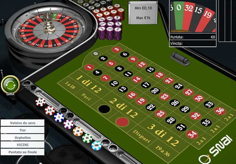 Interfaccia della Roulette Pro di Playtech in modalità demo.