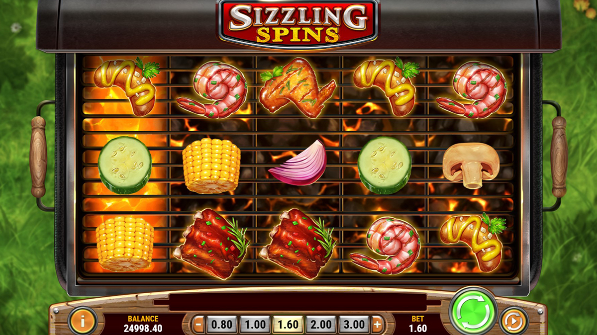 La schermata principale della slot Sizzling Spins
