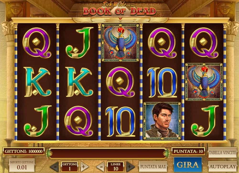 La slot machine Book of Dead di Play'n GO.