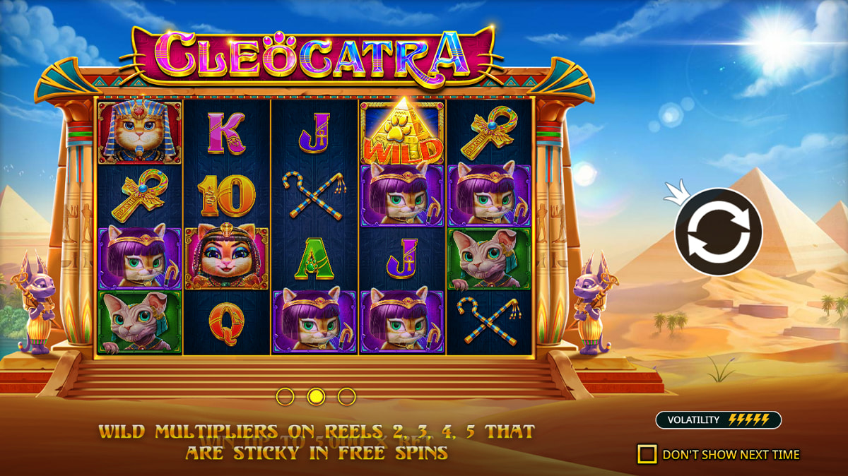 La schermata principale della slot Cleocatra