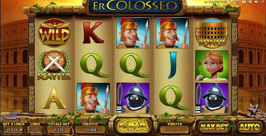 La slot a tema Er Colosseo di Capecod.