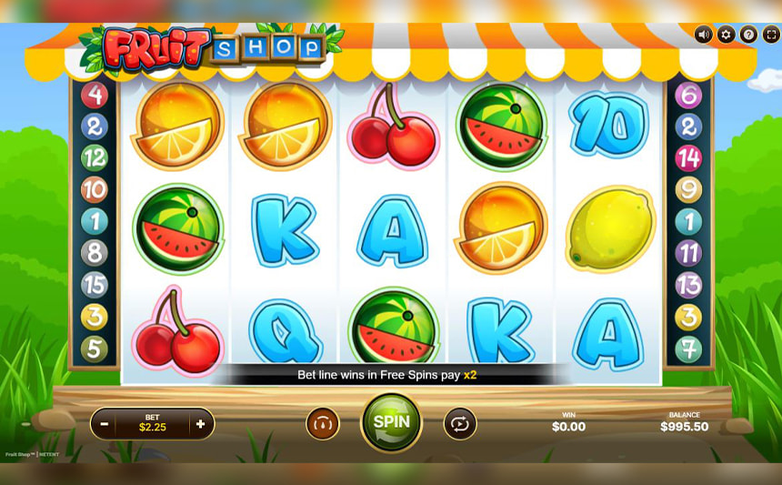 La slot frutta Fruit Shop di NetEnt.