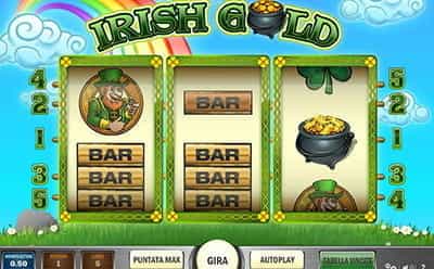 La slot machine Irish Gold di Play'n GO.