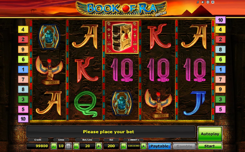 La slot libro Book of Ra Deluxe di Novomatic.