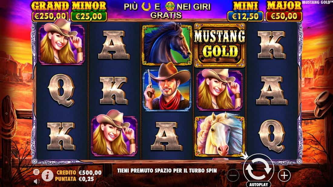 La slot machine Mustang Gold di Pragmatic Play.