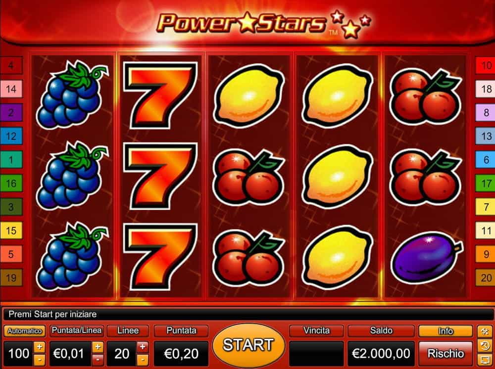 La slot Power Stars prodotta da NextGen.