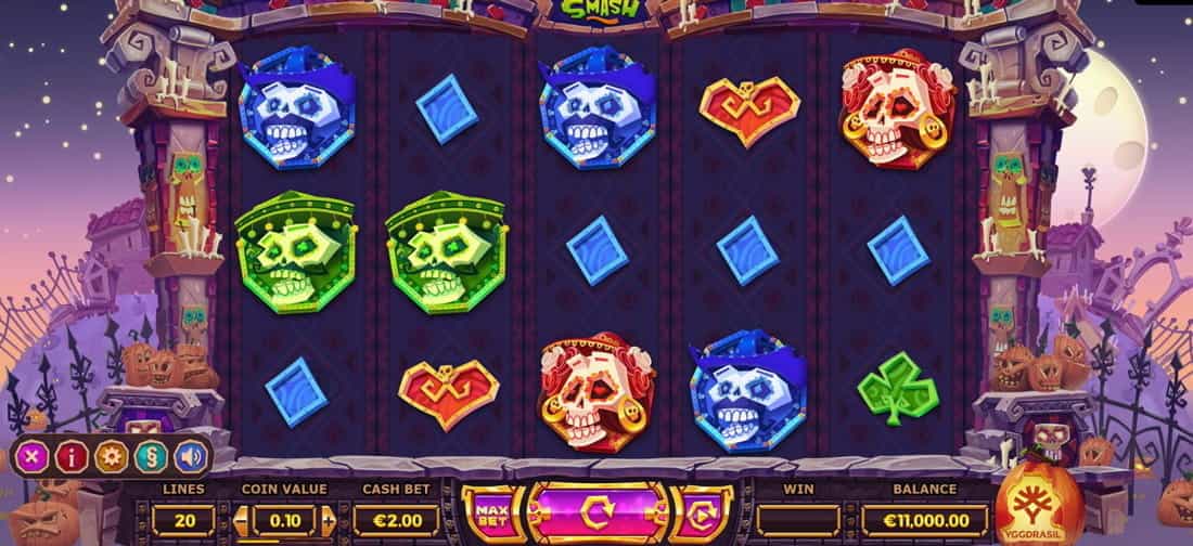 La slot machine Pumpkin Smash di Yggdrasil.