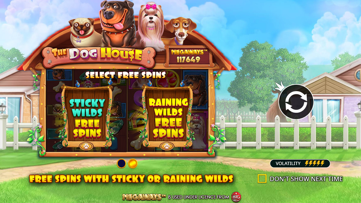 La schermata principale della slot The Dog House Megaways