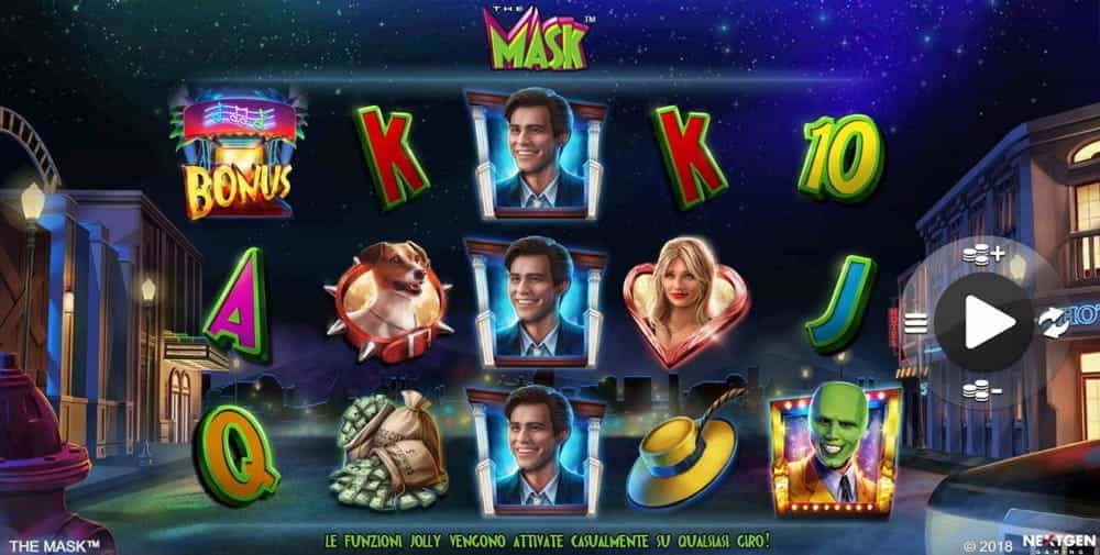 La slot a tema cinema The Mask di NextGen.