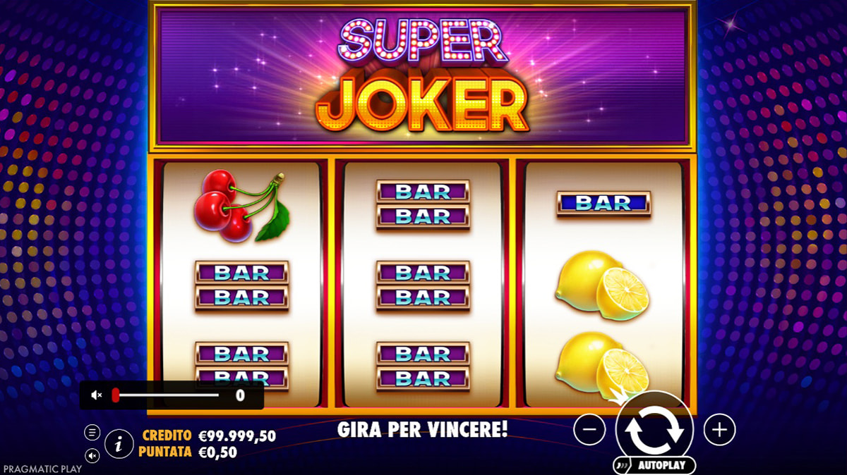 La schermata principale della slot Super Joker