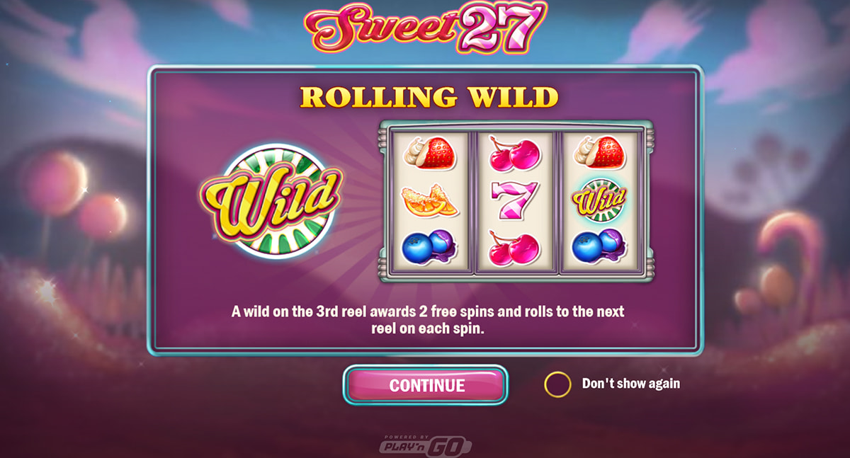 La schermata principale della slot Sweet 27