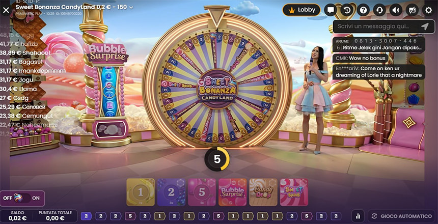 Il game show Sweet Bonanza Candyland di Pragmatic Play