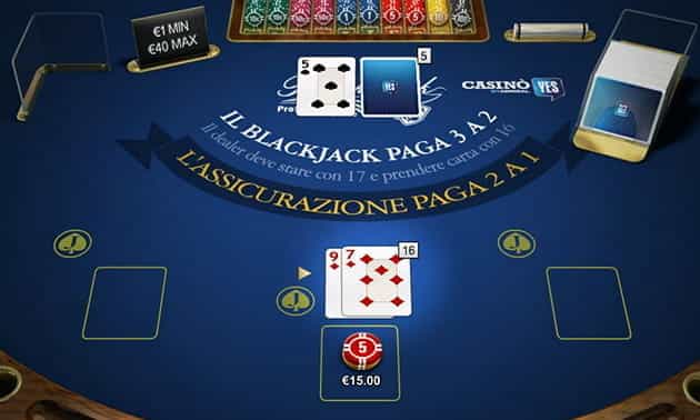 Un tavolo RNG di Blackjack Pro targato NetEnt e disponibile su AdmiralBet.