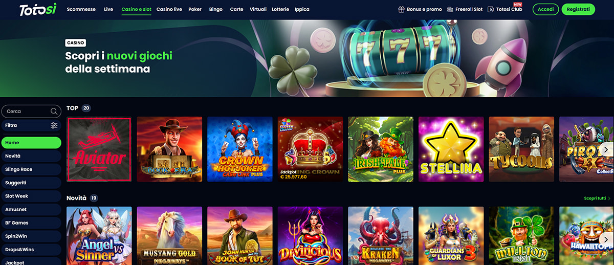 Una panoramica delle slot di Totosì