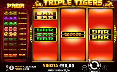 Triple Tigers grande vincita