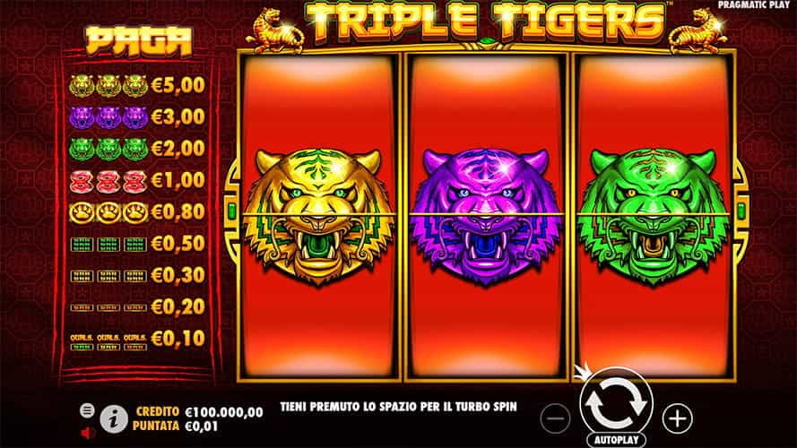 Triple Tigers gratis: la demo