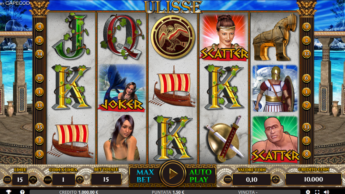La schermata principale della slot Ulisse