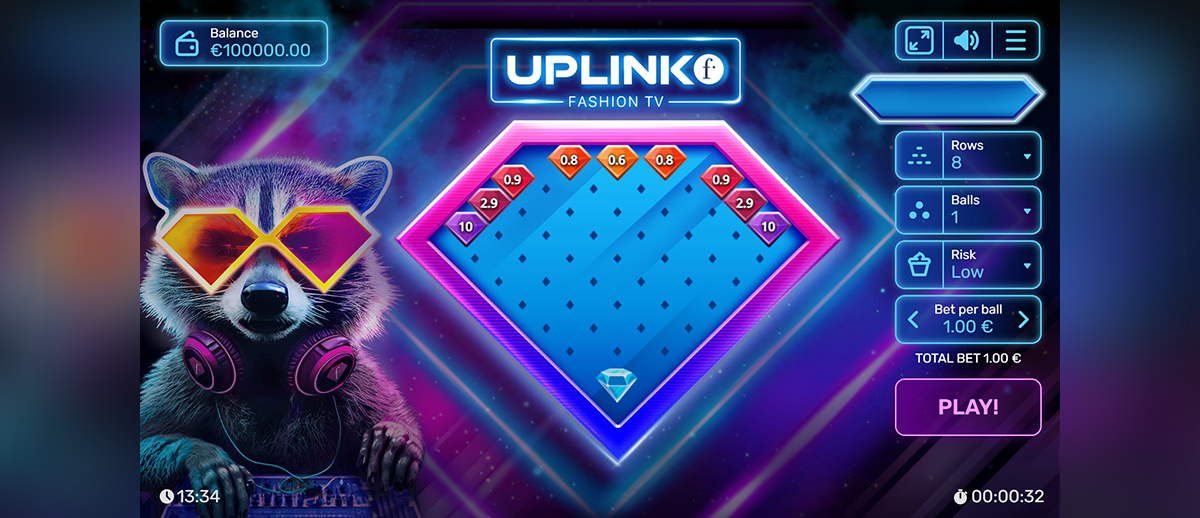 Schermata di gioco di Uplinko di Gaming Corps