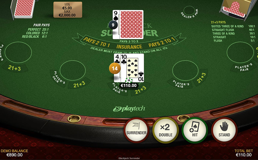 Un esempio di blackjack Surrender