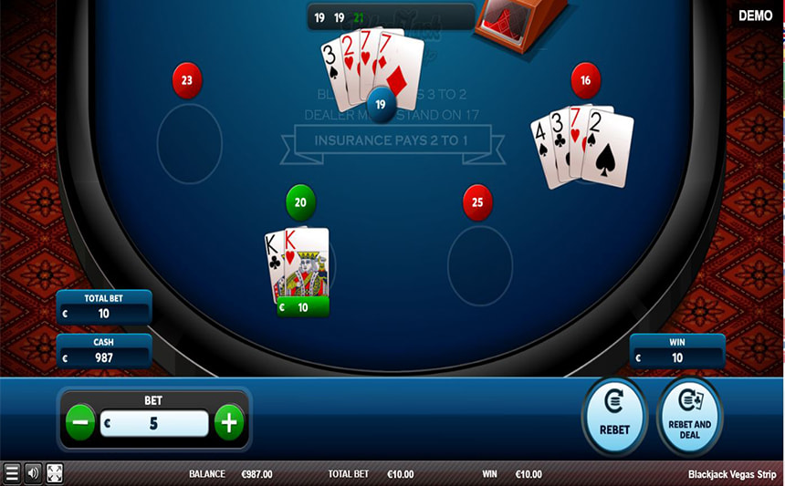 Una puntata vincente con il Vegas Strip Blackjack.