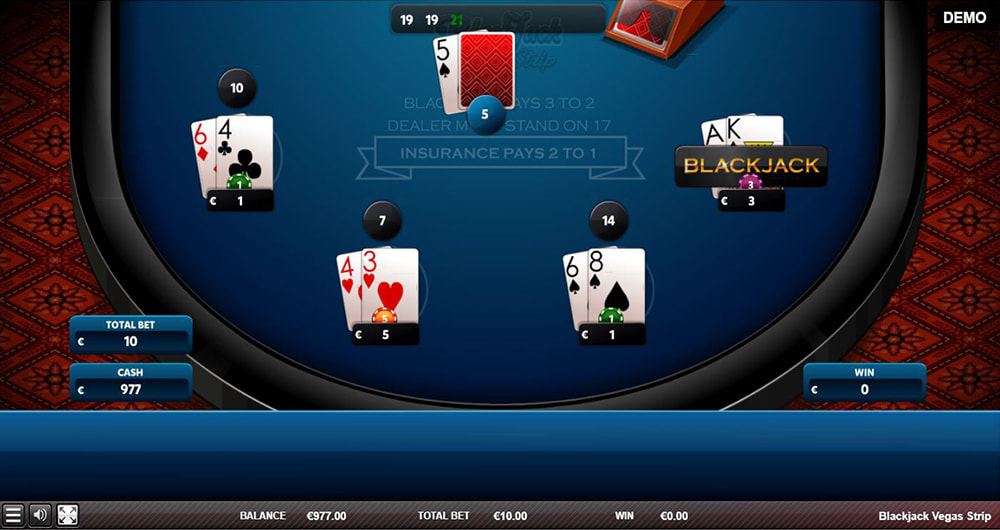 Vegas Strip Blackjack, sviluppato da Red Rake Gaming