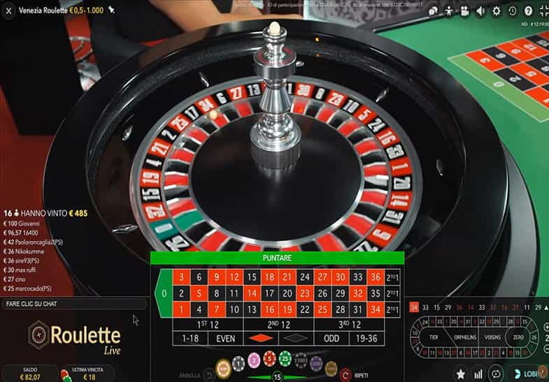 La versione demo di Venezia Roulette