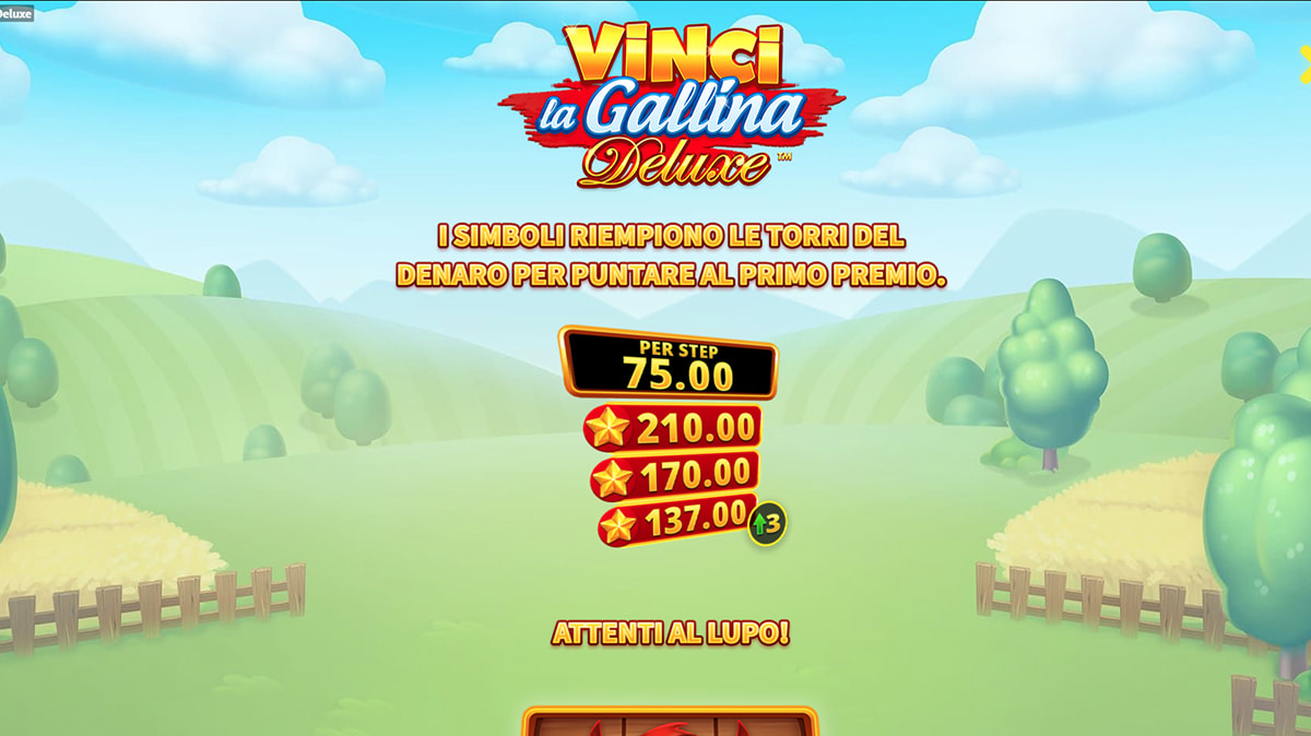 La tabella dei pagamenti della slot Vinci la Gallina Deluxe