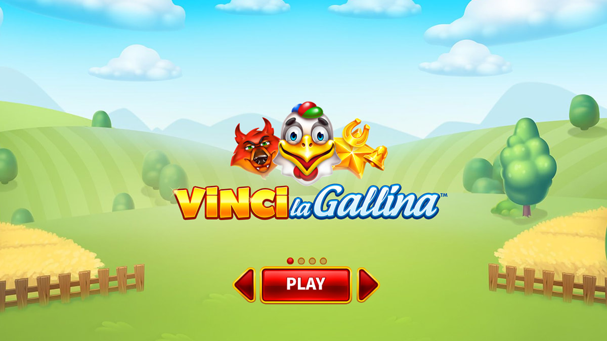 La schermata principale della slot Vinci la Gallina