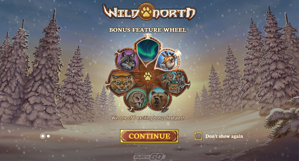 La schermata del bonus della slot Wild North