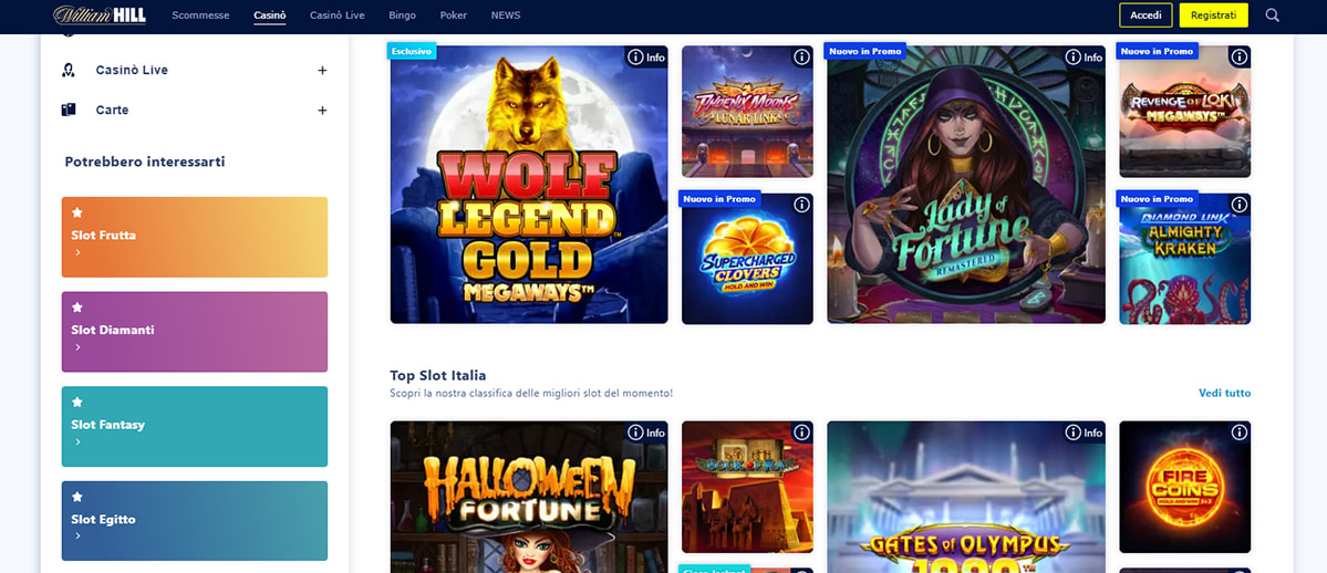 Una panoramica delle slot di William Hill